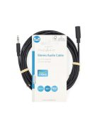 Nedis CAGL22050BK30 3,5mm jack hosszabító hábel, 3,5mm sztereo jack dugó - 3,5mm sztereo jack aljzat, hossz 3m