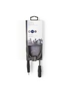Nedis COTH15300GY15 félprofi audio kábel, 3,5mm sztero jack dugó - 3p XLR dugó, hossz 1.5m, rugalmas