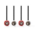 Nedis CAGL24200BK30 sztereo audio kábel, 2 X RCA dugó - 2 X RCA dugó, hossz 3m