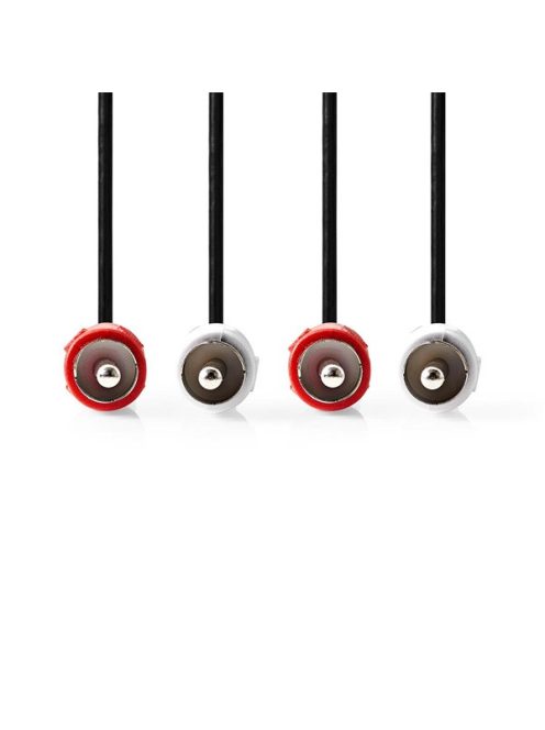 Nedis CAGL24200BK30 sztereo audio kábel, 2 X RCA dugó - 2 X RCA dugó, hossz 3m