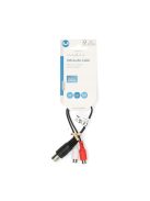 Nedis CAGL20250BK02 audio kábel 5p DIN dugó - 2 x RCA aljzat, hossz 0.20m