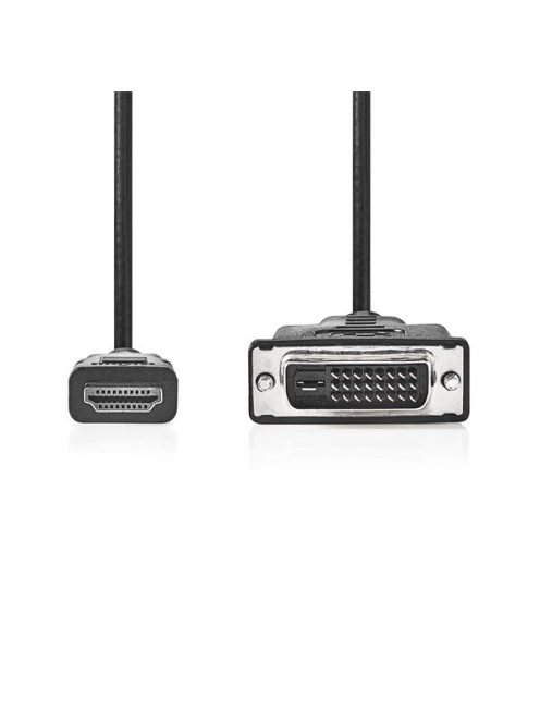 Nedis CCGL34800BK20 HDMI - DVI-D 24+1p kábel, 1080p, hossz 2m
