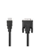 Nedis CCGL34800BK20 HDMI - DVI-D 24+1p kábel, 1080p, hossz 2m