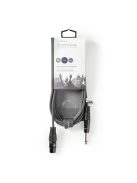 Nedis COTH15120GY30 félprofi audio kábel, 6,35mm mono jack dugó - 3p XLR aljzat, hossz 3m, rugalmas