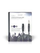 Nedis COTH15120GY100 félprofi audio kábel, 6,35mm mono jack dugó - 3p XLR aljzat, hossz 10m, rugalmas