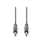Nedis COTH23020GY30 félprofi audio kábel, 2 x 6,35mm sztereo jack dugó, hossz 3m, rugalmas