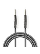 Nedis COTH23020GY30 félprofi audio kábel, 2 x 6,35mm sztereo jack dugó, hossz 3m, rugalmas