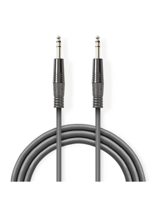 Nedis COTH23020GY30 félprofi audio kábel, 2 x 6,35mm sztereo jack dugó, hossz 3m, rugalmas