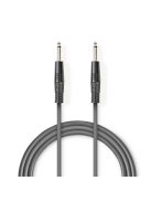 Nedis COTH23000GY15 félprofi audio kábel, 2 x 6,35mm mono jack dugó, hossz 1.5m, rugalmas