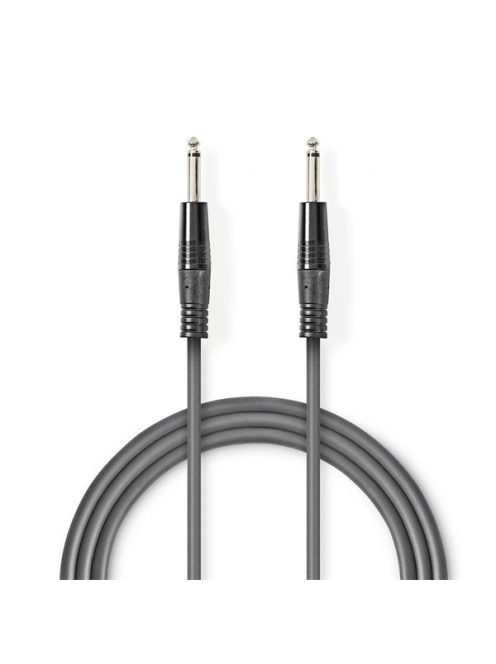 Nedis COTH23000GY15 félprofi audio kábel, 2 x 6,35mm mono jack dugó, hossz 1.5m, rugalmas