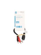 Nedis CAGL20475BK02 audio kábel 5p DIN aljzat - 4 x RCA dugó, hossz 0.20m