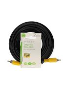 Nedis composite videó kábel, RCA dugó - RCA dugó, hossz 10m, CVGL24100BK100