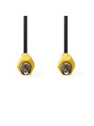 Nedis CVGL24100BK50 composite videó kábel, RCA dugó - RCA dugó, hossz 5m