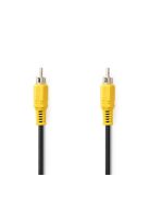 Nedis CVGL24100BK50 composite videó kábel, RCA dugó - RCA dugó, hossz 5m