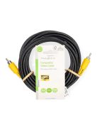 Nedis CVGL24100BK50 composite videó kábel, RCA dugó - RCA dugó, hossz 5m