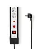 Nedis 10 aljzatos elosztó túlfeszűltségvédelemmel, H05VV-F 3G1.5mm2 , 3680 W, 16A, hossz 3m, ESC103SPF1PRO