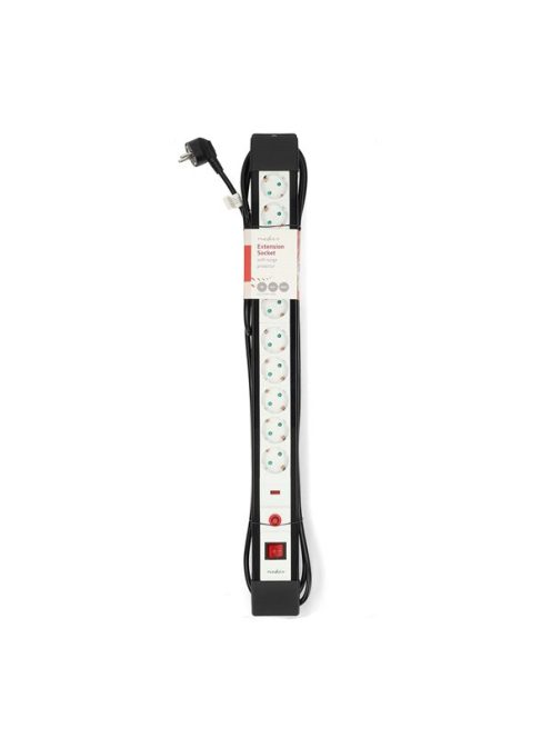 Nedis 10 aljzatos elosztó túlfeszűltségvédelemmel, H05VV-F 3G1.5mm2 , 3680 W, 16A, hossz 3m, ESC103SPF1PRO