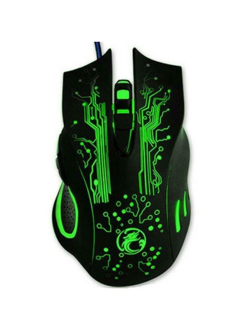 IMICE Vezetékes egér optikai, gaming X9, 3200dpi, USB, Fekete
