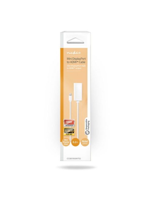 Nedis kábel CCGB37650WT02 mini displayport dugó - HDMI aljzat adapter