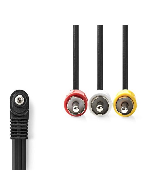 Nedis CVGL22400BK10 audio - video AV kábel, 3,5mm jack - 3x RCA, 1m