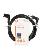 Nedis CEGL11055BK20 tápkábel, Euro dugó,  IEC-320-C7,  pipa, szögben balra, 2m, fekete