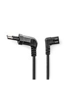Nedis CEGL11055BK30 tápkábel, Euro dugó,  IEC-320-C7,  pipa, szögben balra, 3m, fekete