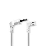 Nedis CEGL11055WT30 tápkábel, Euro dugó,  IEC-320-C7,  pipa, szögben balra, 3m, fehér