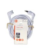 Nedis CEGL11055WT30 tápkábel, Euro dugó,  IEC-320-C7,  pipa, szögben balra, 3m, fehér