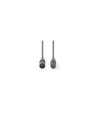 Nedis  COTG15012GY150 DMX adapter kábel, XLR 3 tűs apa | XLR 3 tűs anya | Nikkelezett | 15,0 m | kerek | PVC | Sötétszür