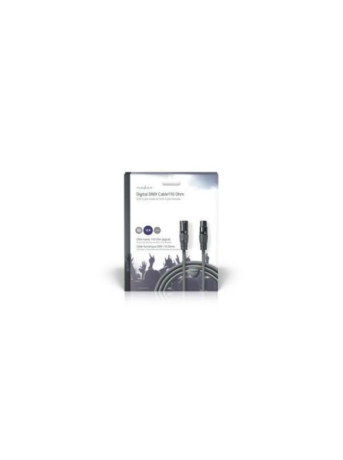 Nedis  COTG15012GY150 DMX adapter kábel, XLR 3 tűs apa | XLR 3 tűs anya | Nikkelezett | 15,0 m | kerek | PVC | Sötétszür