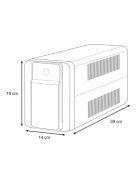 APC Back-UPS BX1600MI-GR szünetmentes tápegység (4x Schuko), 1600VA, 900W 230V, AVR, Line-Interaktív UPS