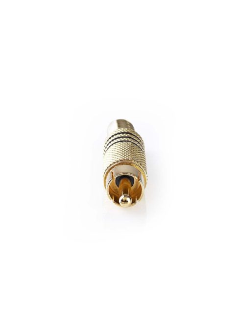 Nedis CAGP24900BK RCA csatlakozó, 10 db, Egyenes, Aranyozott,  Forrasztható, Kábel bemeneti átmérő: 7,0 mm, Fém