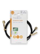 Nedis CSGL02000BK10 SMA kábel, aranyozott, 50 Ohm, árnyékolt,  1m