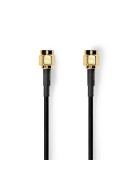 Nedis CSGL02000BK10 SMA kábel, aranyozott, 50 Ohm, árnyékolt,  1m