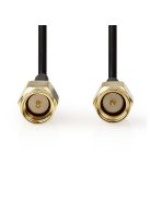Nedis CSGL02000BK10 SMA kábel, aranyozott, 50 Ohm, árnyékolt,  1m