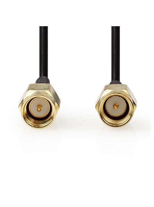 Nedis CSGL02000BK10 SMA kábel, aranyozott, 50 Ohm, árnyékolt,  1m