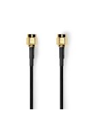 Nedis CSGL02000BK20 SMA kábel, aranyozott, 50 Ohm, árnyékolt,  2m