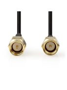 Nedis CSGL02000BK20 SMA kábel, aranyozott, 50 Ohm, árnyékolt,  2m