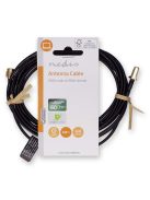 Nedis CSGL02010BK30 SMA kábel, SMA apa,  SMA anya, Aranyozott, 50 Ohm,  árnyékolt, 3,00 m | kerek,  PVC, Fekete