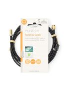 Nedis CSGL02210BK20 SMA kábel, RP SMA férfi, RP SMA női, Aranyozott, 50 Ohm, Egyetlen árnyékolt, 2,00 m, kerek