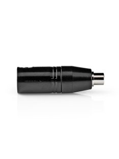   NEDIS COTP15930BK XLR adapter, XLR 3 tűs dugó, RCA nő,  Nikkelezett, Egyenes, Fém, Fekete , 1 db