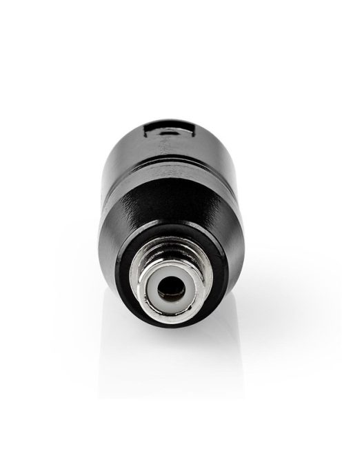 NEDIS COTP15930BK XLR adapter, XLR 3 tűs dugó, RCA nő,  Nikkelezett, Egyenes, Fém, Fekete , 1 db