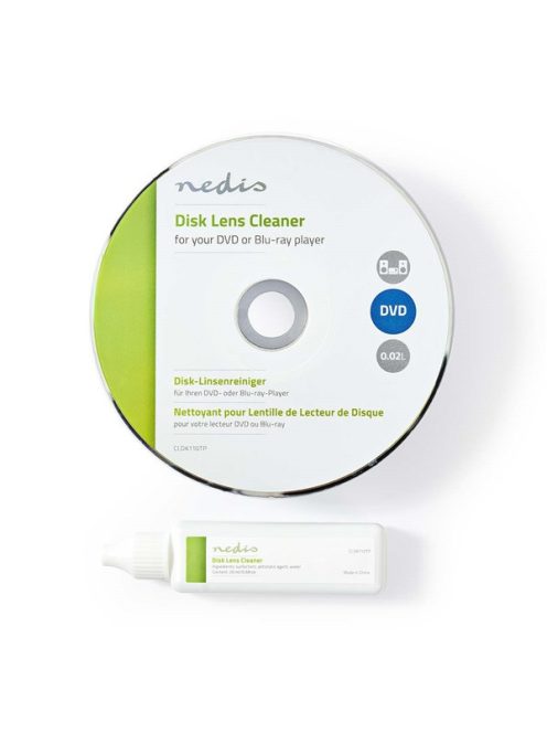 Nedis CLDK110TP cd/dvd/blu-ray tisztító készlet tisztító folyadékkal