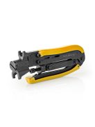 Nedis CSGG49530YE antennkábel kompresszíós fogó, fekete/sárga, ABS, acél,