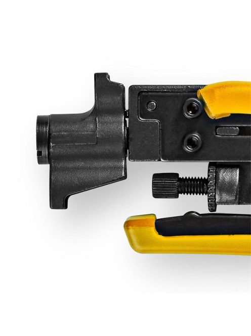 Nedis CSGG49530YE antennkábel kompresszíós fogó, fekete/sárga, ABS, acél,