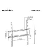 Nedis TVWM1031BK LCD TV / monitor fali tartó konzol 23 - 55 "  Max. teherbírás: 35 kg,  Min. faltávolság: 23 mm