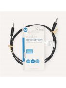 Nedis CAGL22000BK10 sztereo audio kábel, 3,5 mm jack dugó - 3,5 mm jack dugó, 1m