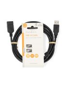 Nedis CCGL60010BK30 USB hosszabító / toldó kábel, USB 2.0 | USB-A dugó  USB-A hüvely  480 Mbps, 3m
