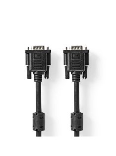   Nedis CCGL59000BK30, VGA kábel, VGA dugó Nikkelezett Maximális felbontás: 1280x768 3,00 m Kerek ABS Fekete