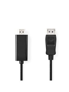   Nedis CCGL37100BK10 Displayport dugó - HDMI dugó kábel 1080p, 1m